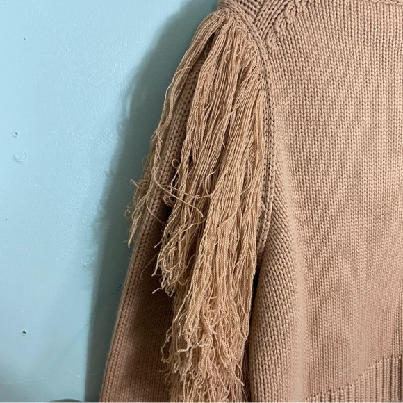 Johanna Ortiz Camel Elegancia Natural Sweater Brown Fringe Medium Read Descrip. - Picture 14 of 16